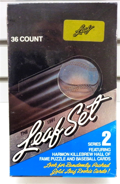 1991 Leaf Baseball Wax Box