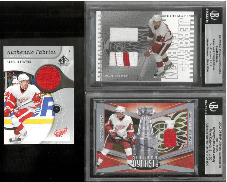 Pavel Datsyuk Jersey Card Lot