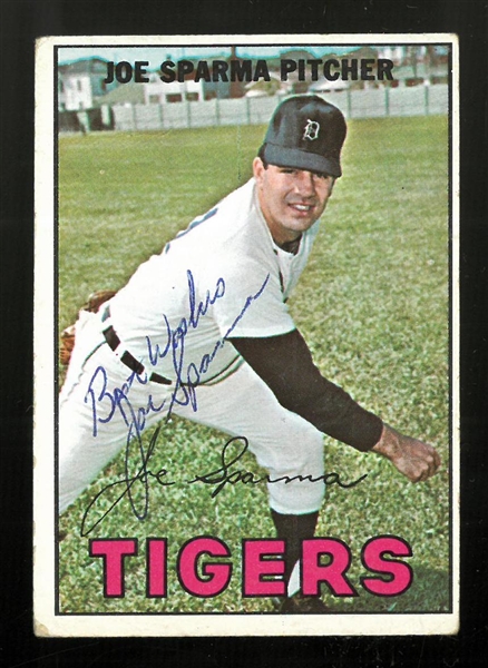 Joe Sparma Autographed 1967 Topps