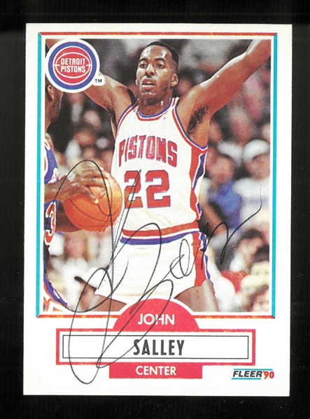 John Salley Autographed 1990/91 Fleer