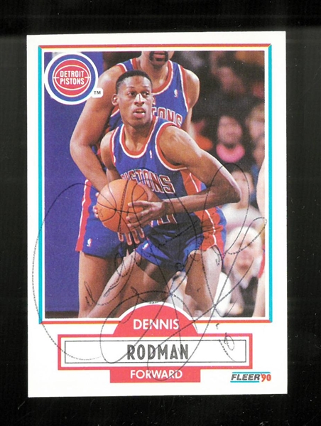 Dennis Rodman Autographed 1990/91 Fleer