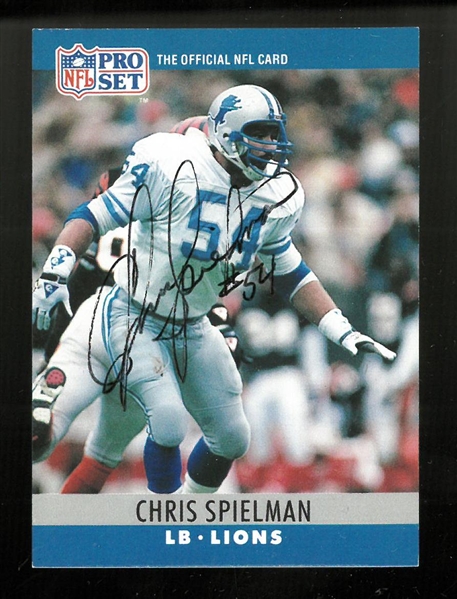 Chris Spielman Autographed 1990 Pro Set
