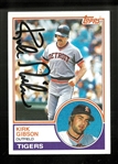 Kirk Gibson Autographed 1983 Topps Card