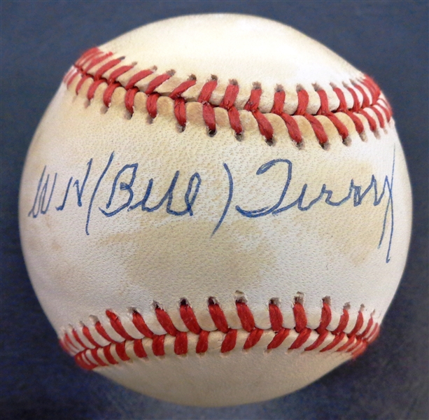 Bill Terry Autographed Baseball