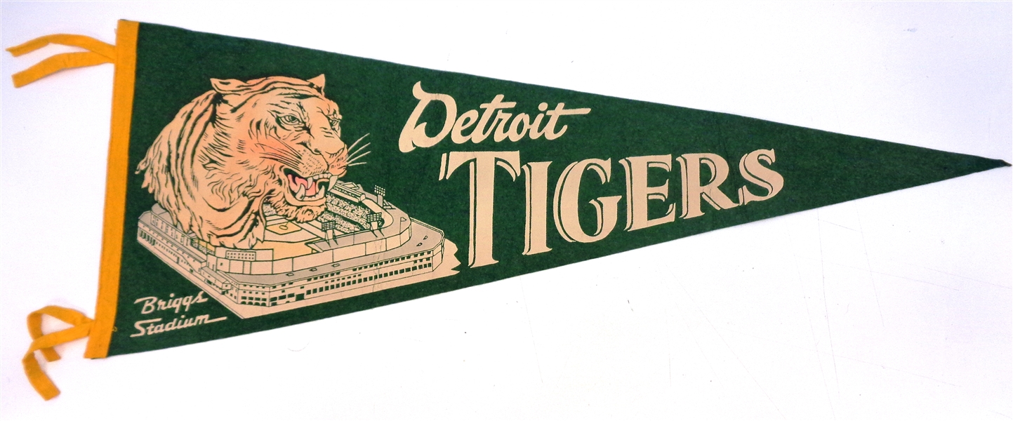 1960 Detroit Tigers Briggs Stadium Pennant