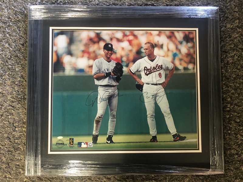 Derek Jeter & Cal Ripken Jr Autographed 20x24 Framed Photo (Pick up Only)