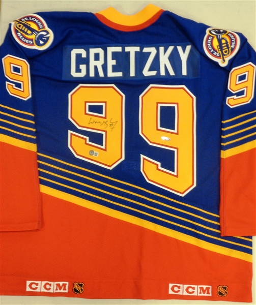 Wayne Gretzky Autographed Authentic St. Louis Blues Jersey
