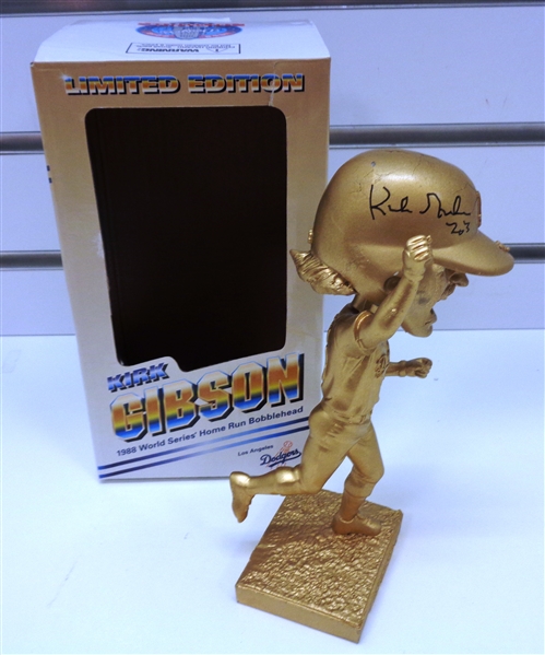 Kirk Gibson Autographed L/E Gold Bobblehead