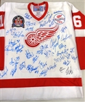 Detroit Red Wings Team Signed 1997 Cup Jersey w/ Extra Signatures