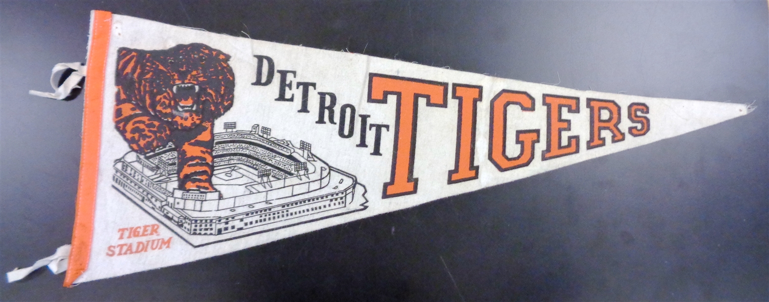 Lot Detail - Detroit Tigers 1960s Tiger Stadium Pennant