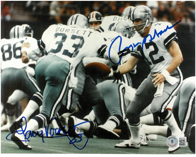 Roger Staubach & Tony Dorsett Autographed 8x10 Photo