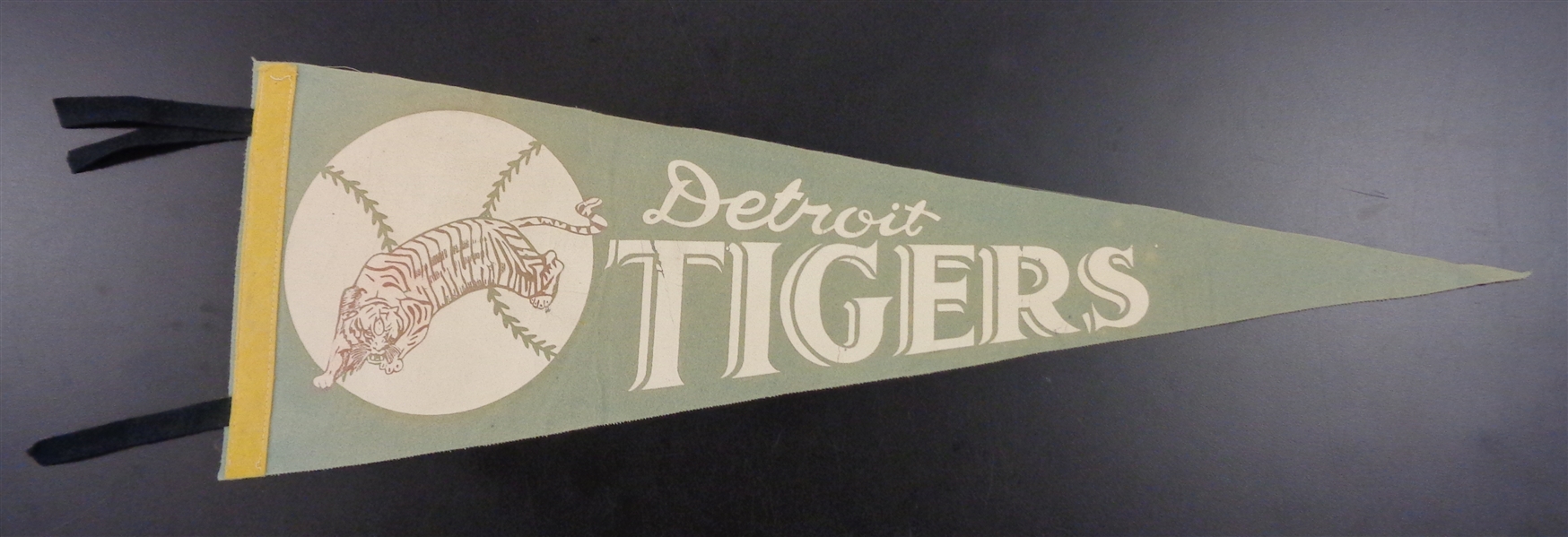 1950s Detroit Tigers Green Pennant