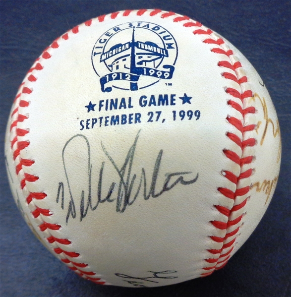 1999 Tiger Stadium Final Game Baseball Signed by 11 Ceremony Participants