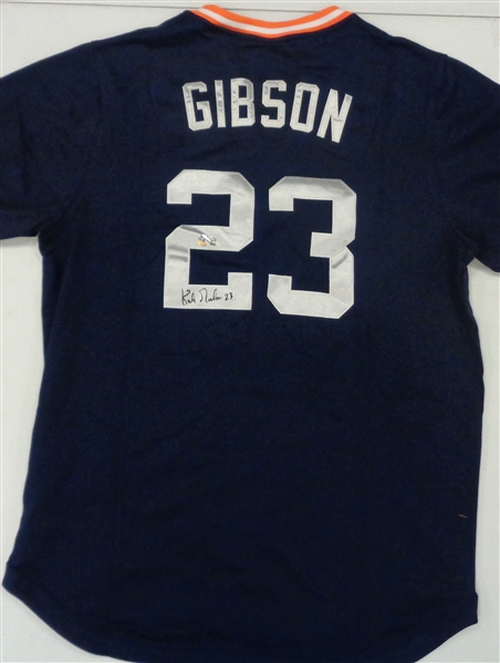 Kirk Gibson Autographed Tigers Blue Jersey