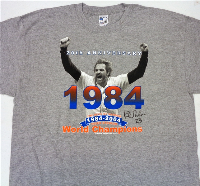 Kirk Gibson Autographed 20th Anniversary 84 Champs T-Shirt