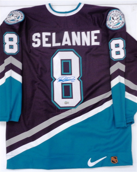 Teemu Selanne Autographed Authentic Ducks Jersey