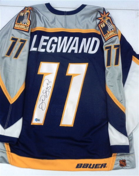 David Legwand Autographed Predators Authentic Jersey