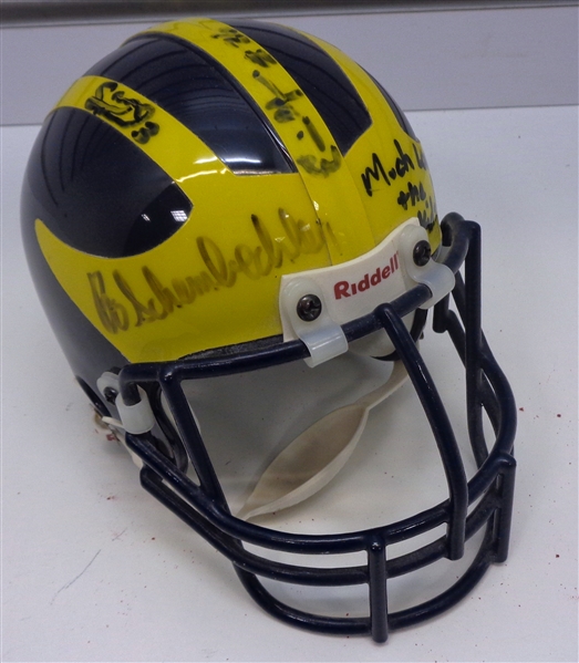 Bo Schembechler & More Signed Mini Helmet