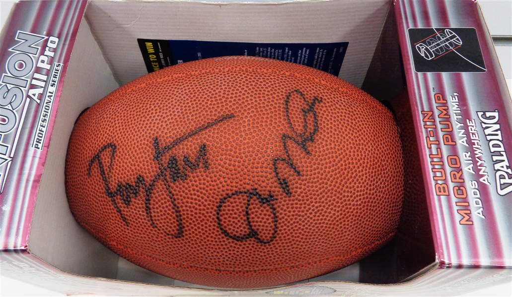 Joe Montana & Ronnie Lott Autographed Football