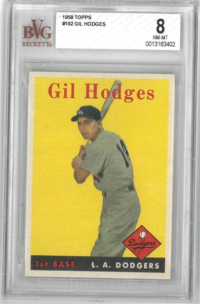 Gil Hodges BVG 8 1958 Topps