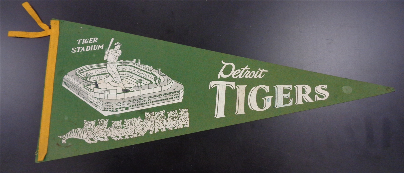 Detroit Tigers Green Tiger Stadium Pennant