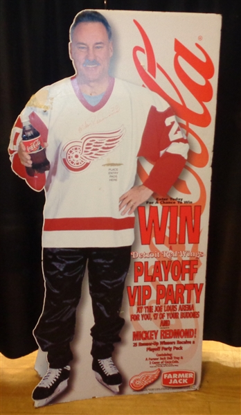 Mickey Redmond Autographed Cardboard Cut-Out