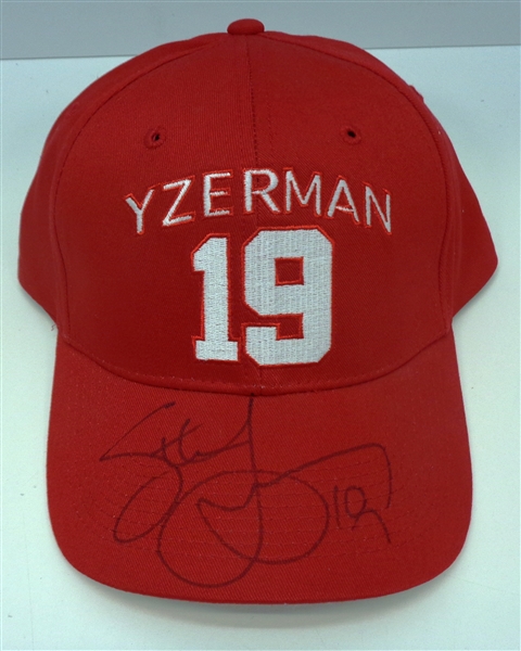 Steve Yzerman Autographed Name & Number Hat