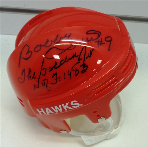 Bobby Hull Autographed Mini Helmet