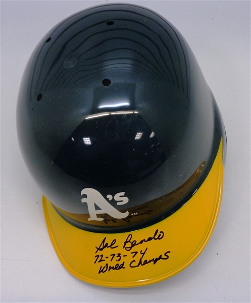 Sal Bando Autographed Mini Helmet