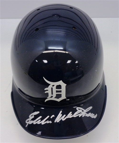 Eddie Mathews Autographed Mini Helmet