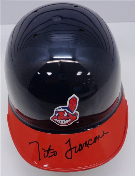 Tito Francona Autographed Mini Helmet