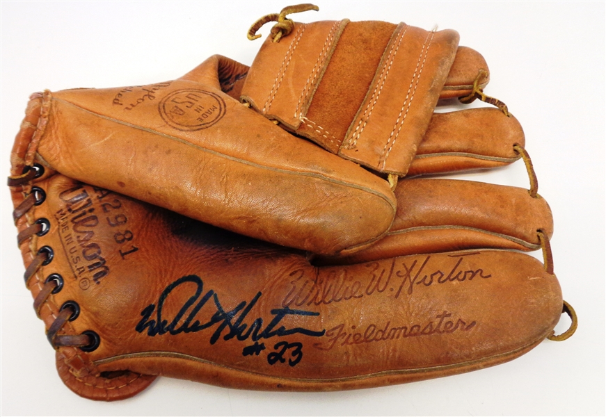 Willie Horton Autographed Vintage Store Model Glove