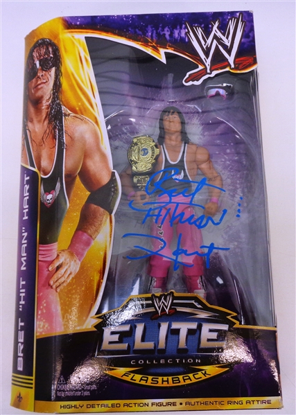 Bret "Hitman" Hart Autographed WWE Figurine
