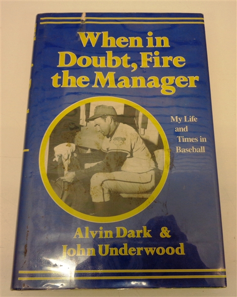 Alvin Dark Autographed Book