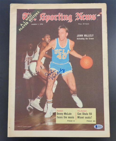 John Vallely Autographed Sporting News