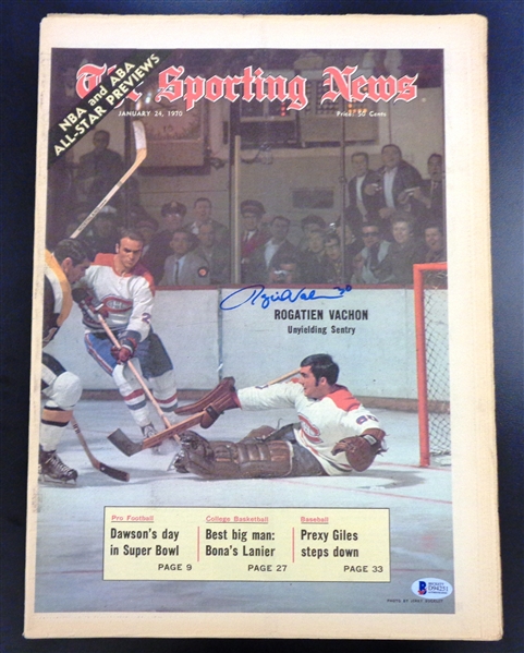 Rogie Vachon Autographed Sporting News