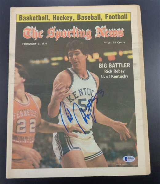 Rick Robey Autographed Sporting News