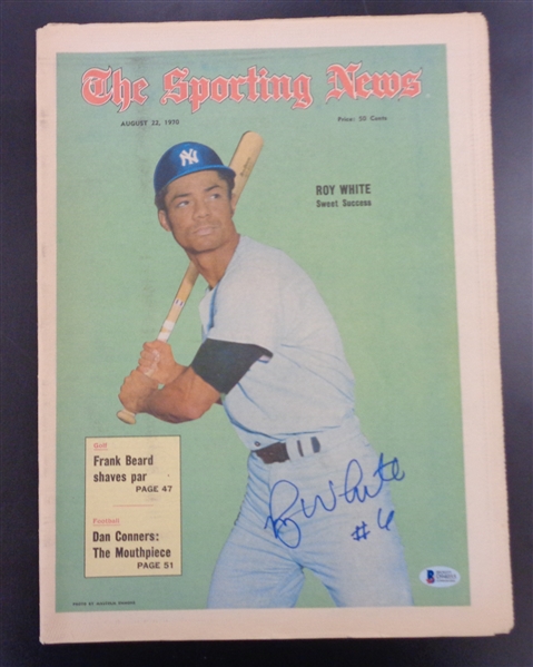 Roy White Autographed Sporting News