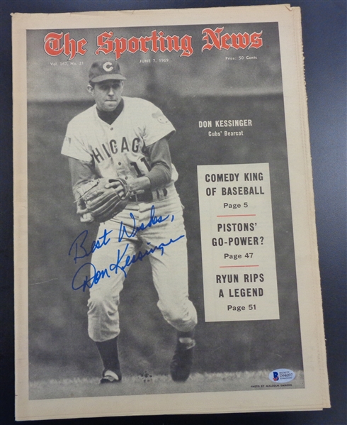 Don Kessinger Autographed Sporting News