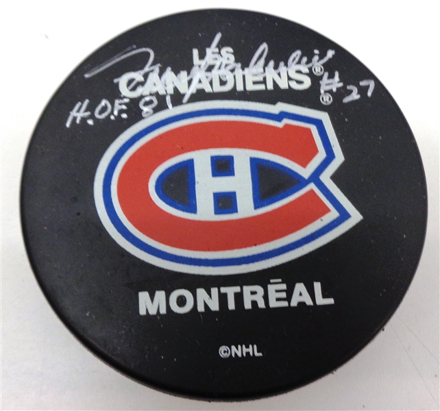 Frank Mahovlich Autographed Canadiens Puck