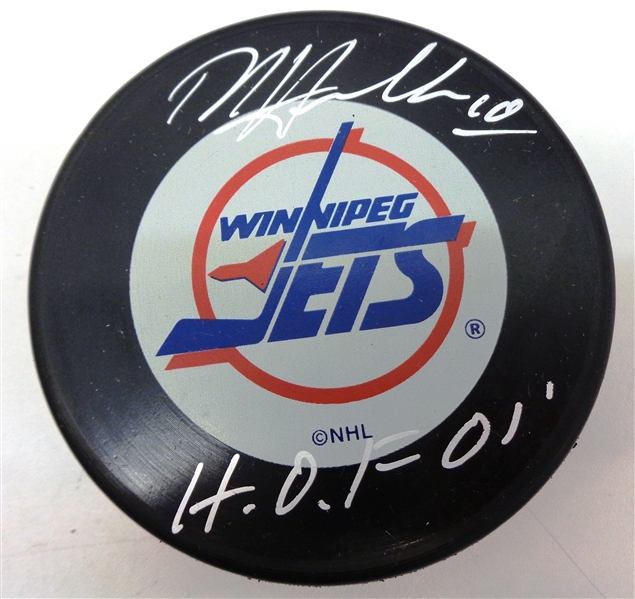 Dale Hawerchuk Autographed Jets Puck