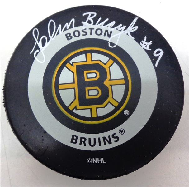 John Bucyk Autographed Bruins Puck