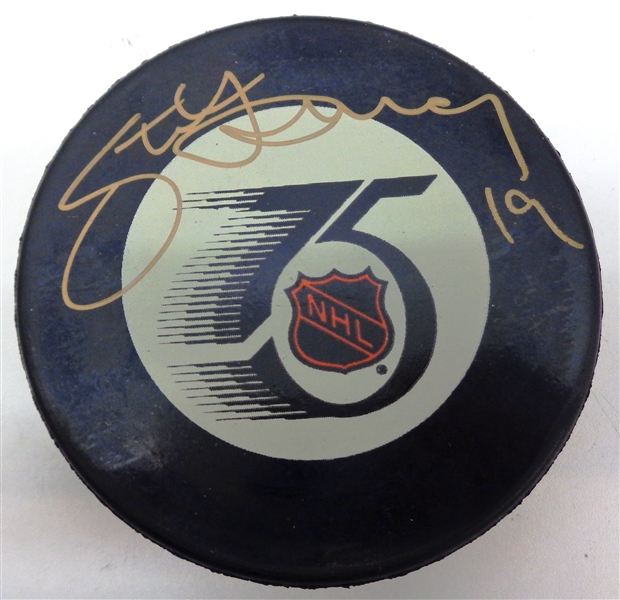 Steve Yzerman Autographed NHL 75 Puck