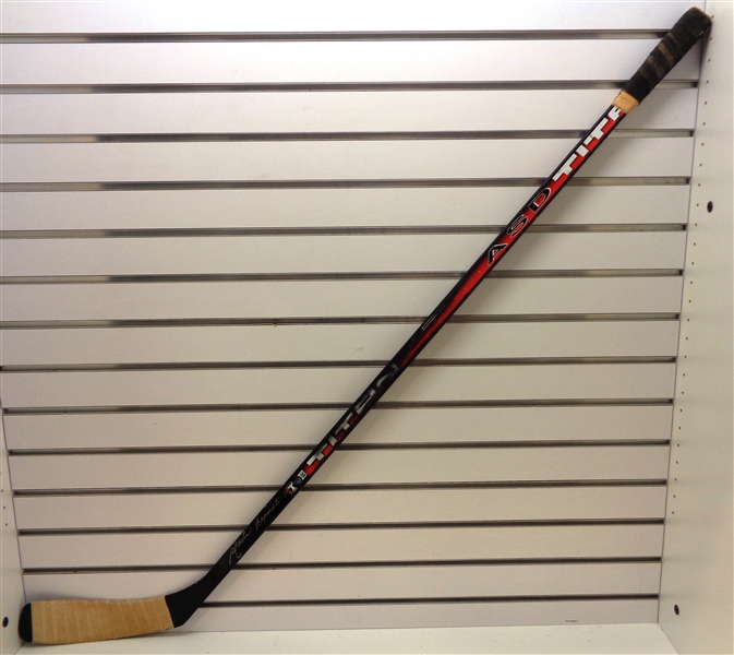 Martin Lapointe Game Used Autographed Stick