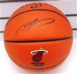 Lebron James Autographed Miami Heat Logo Basketball