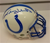 Johnny Unitas Autographed Mini Helmet