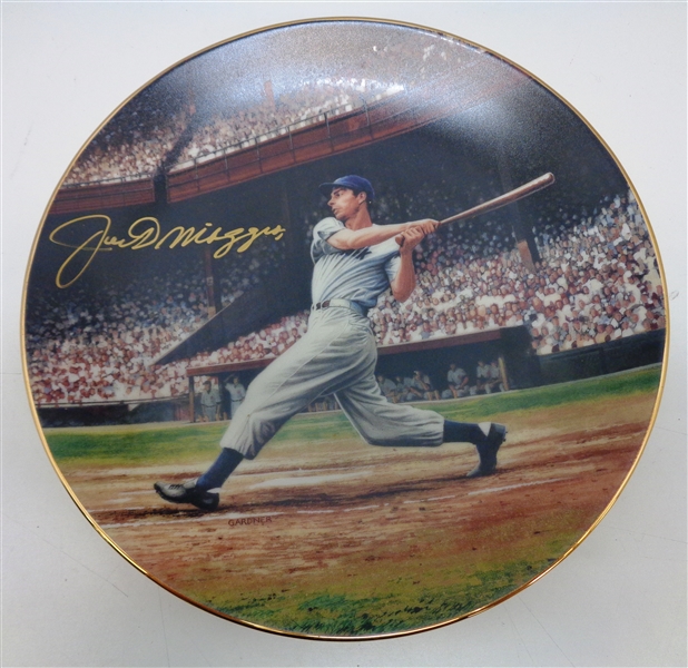 Joe DiMaggio Autographed 8" Plate