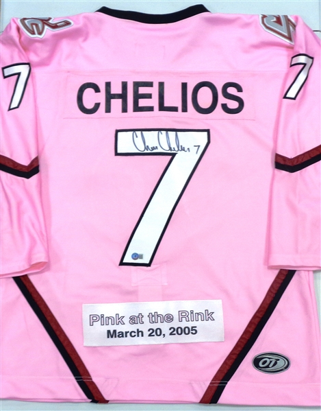 Chris Chelios Game Used Autographed Motor City Mechanics Jersey