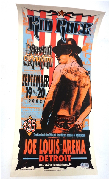 Kid Rock Autographed 10x22 Concert Poster