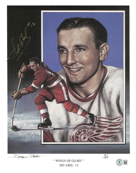 Sid Abel Autographed 11x14 Lithograph